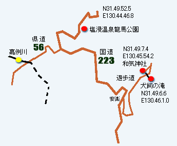 塩浸温泉龍馬公園　概略地図　01